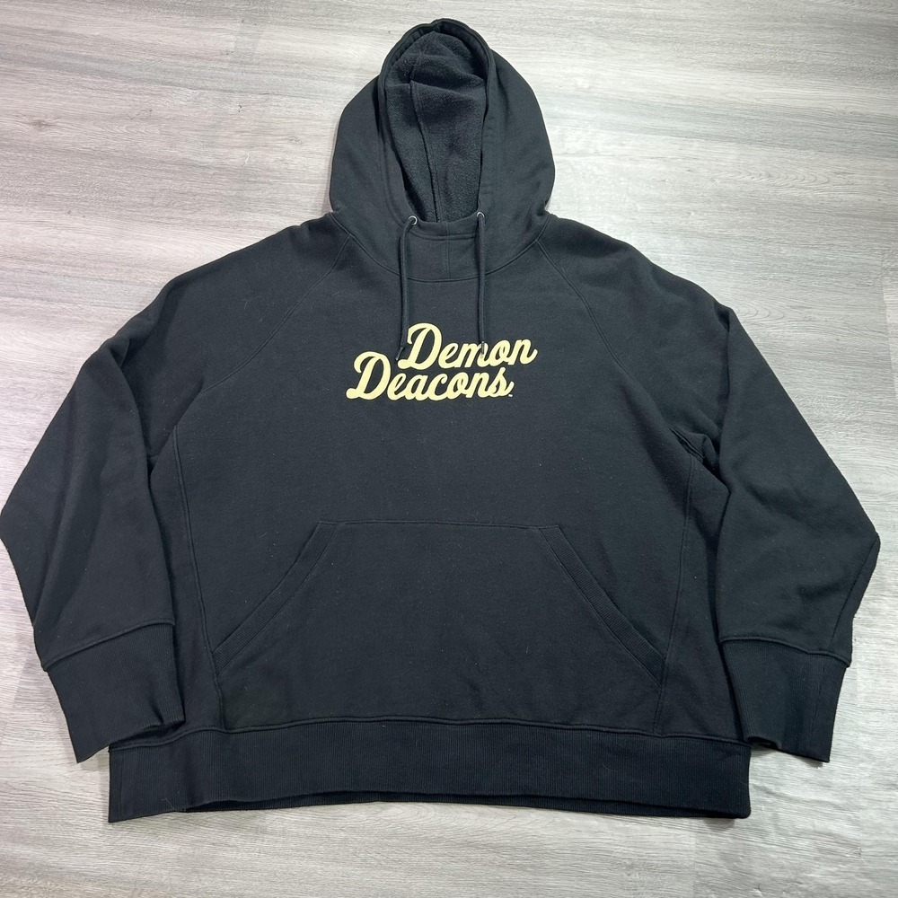 Wake Forest Demon Deacons Hoodie Mens 2XL Black NCAA Basketball Champion Fleece